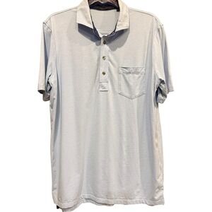 Greyson Men's Light Blue Pima Cotton Golf Polo Shirt Size Large